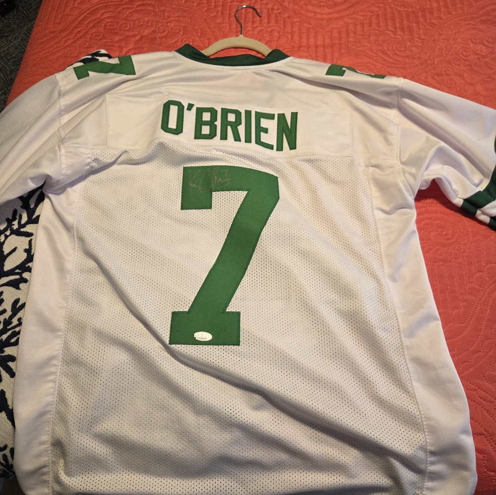 Ny Jets Autographed Kenny Obrien Jersey View 3